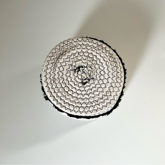 Neutral Boho Style Woven Storage Basket - Picture 4 of 5